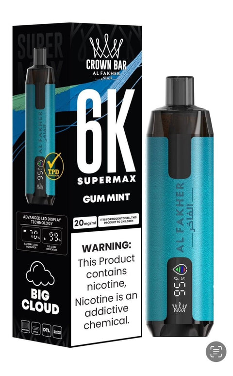 Buy Bulk Wholesale Al Fakher Supermax 6k Disposable Vape (Box of 10) - vapesourceuk