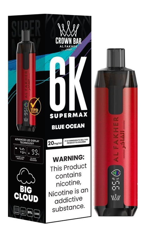 Buy Bulk Wholesale Al Fakher Supermax 6k Disposable Vape (Box of 10) - vapesourceuk