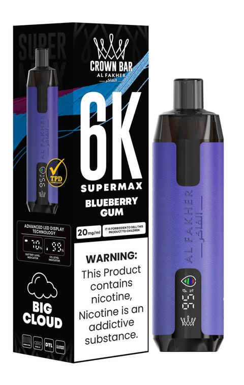 Buy Bulk Wholesale Al Fakher Supermax 6k Disposable Vape (Box of 10) - vapesourceuk