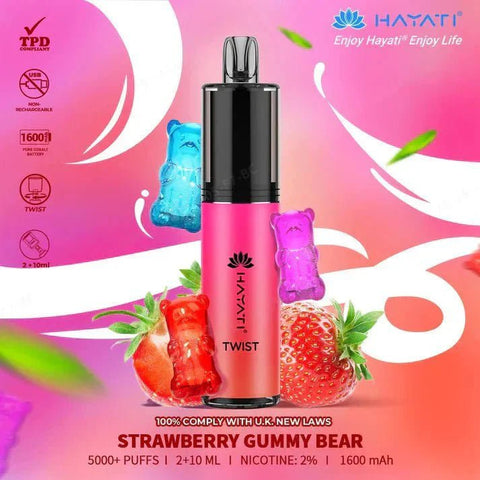 Buy Bulk Wholesale Hayati Twist 5000 Disposable Vape Box of 5 - vapesourceuk