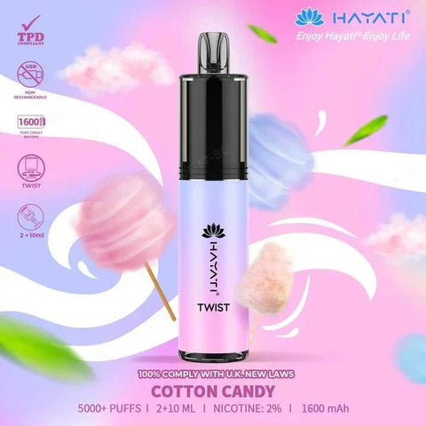 Buy Bulk Wholesale Hayati Twist 5000 Disposable Vape Box of 5 - vapesourceuk