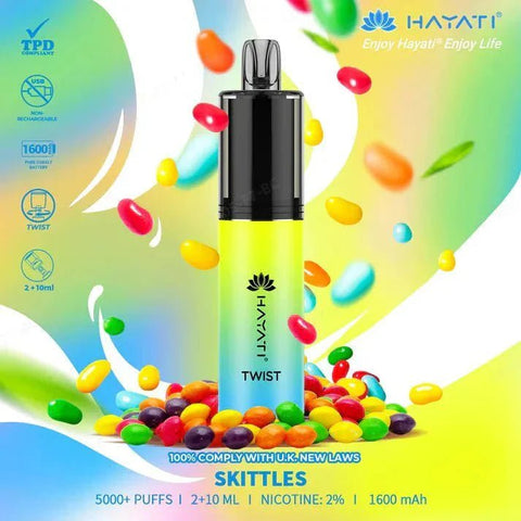 Buy Bulk Wholesale Hayati Twist 5000 Disposable Vape Box of 5 - vapesourceuk