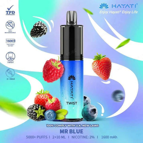 Buy Bulk Wholesale Hayati Twist 5000 Disposable Vape Box of 5 - vapesourceuk