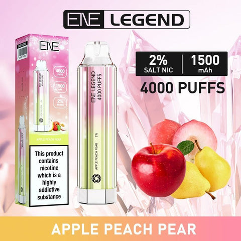 Buy Bulk Wholesale ENE Crystal Legend 4000 Disposable Vape Puff Bar Device - Pack of 10 - vapesourceuk