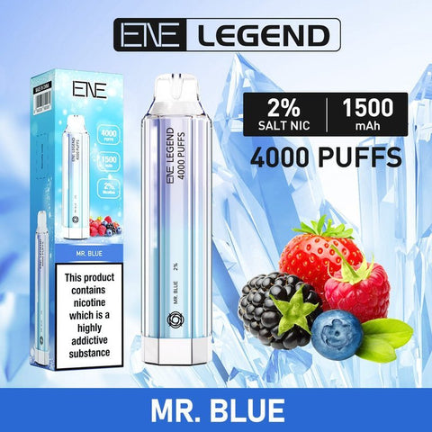 Buy Bulk Wholesale ENE Crystal Legend 4000 Disposable Vape Puff Bar Device - Pack of 10 - vapesourceuk