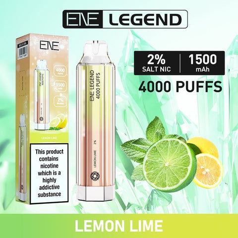 Buy Bulk Wholesale ENE Crystal Legend 4000 Disposable Vape Puff Bar Device - Pack of 10 - vapesourceuk