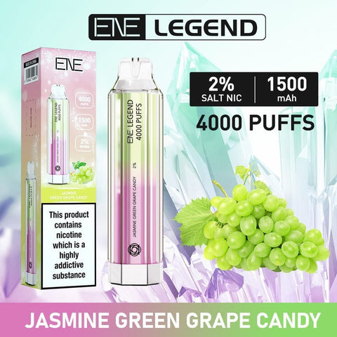 Buy Bulk Wholesale ENE Crystal Legend 4000 Disposable Vape Puff Bar Device - Pack of 10 - vapesourceuk