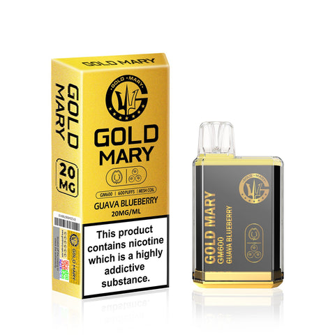 Buy Bulk Wholesale Gold Mary GM600 Disposable Vape Puff Bar Box of 10 - vapesourceuk