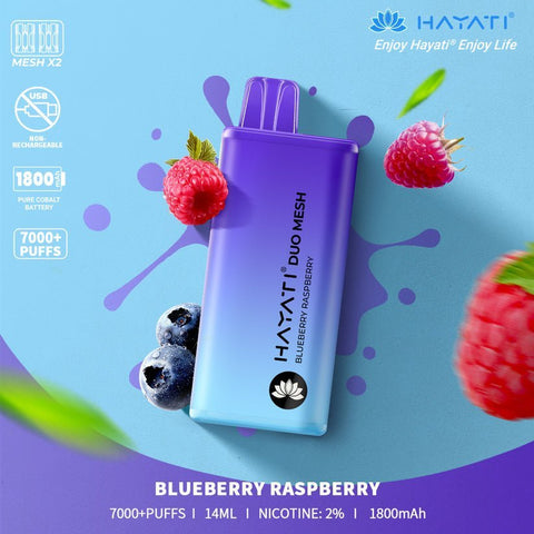 Buy Bulk Wholesale Hayati Duo Mesh 7000 Disposable Vape Puff Bar Pod Box of 10 - vapesourceuk