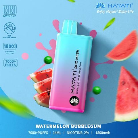 Buy Bulk Wholesale Hayati Duo Mesh 7000 Disposable Vape Puff Bar Pod Box of 10 - vapesourceuk