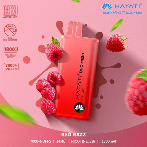 Buy Bulk Wholesale Hayati Duo Mesh 7000 Disposable Vape Puff Bar Pod Box of 10 - vapesourceuk