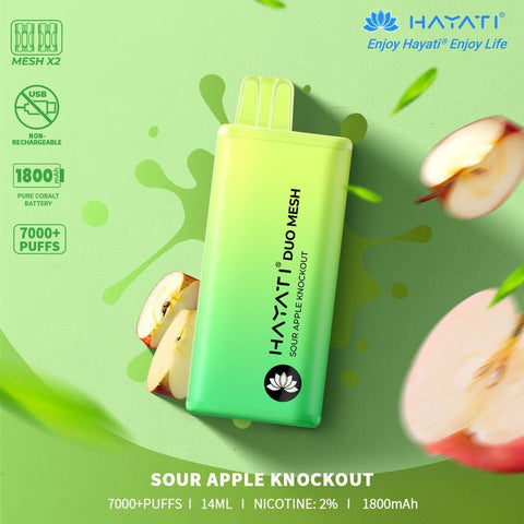 Buy Bulk Wholesale Hayati Duo Mesh 7000 Disposable Vape Puff Bar Pod Box of 10 - vapesourceuk