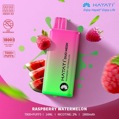 Buy Bulk Wholesale Hayati Duo Mesh 7000 Disposable Vape Puff Bar Pod Box of 10 - vapesourceuk