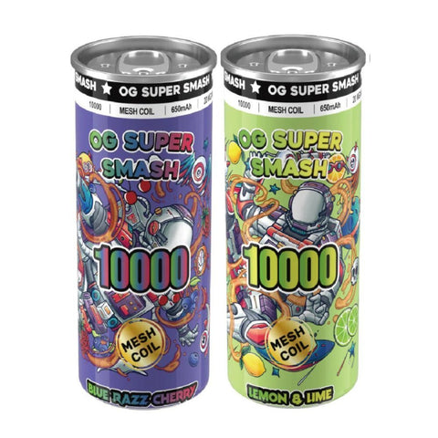 Buy Bulk Wholesale OG SUPER SMASH 12000 PUFFS DISPOSABLE 20MG - Pack of 10 - vapesourceuk